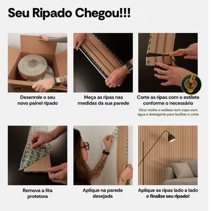 Kit Rolos de Paineis Ripados Autocolantes ARVO®